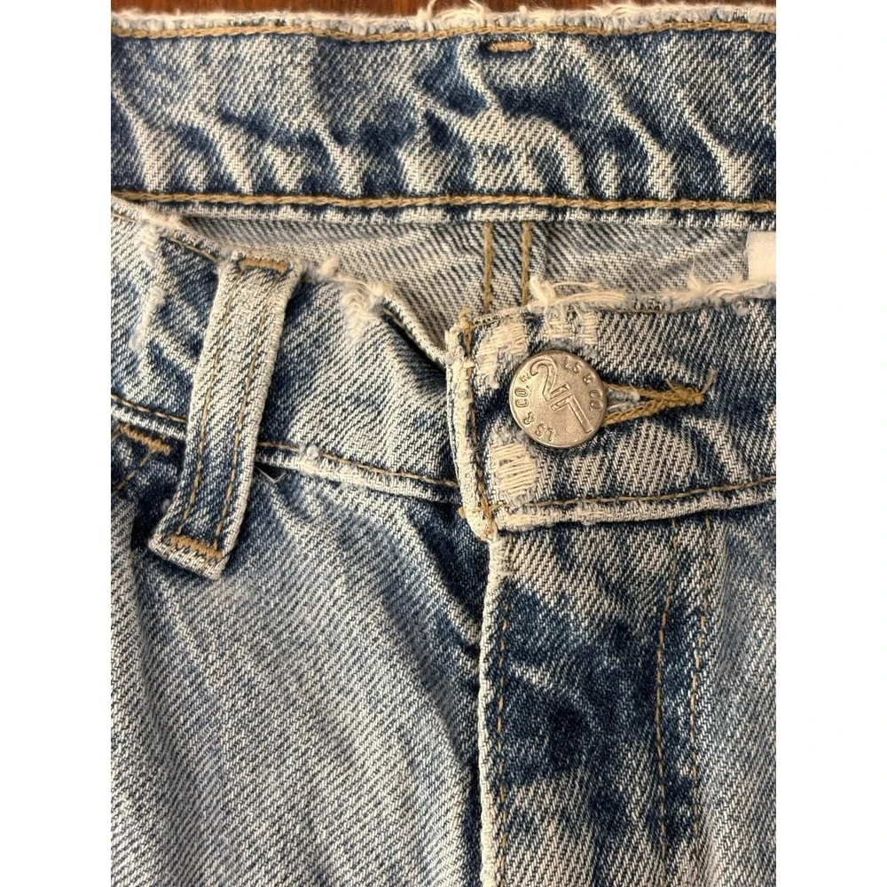 Vintage Levis L2 Carpenter Blue Denim Shorts Mens 30 Student 90S Grunge RARE!